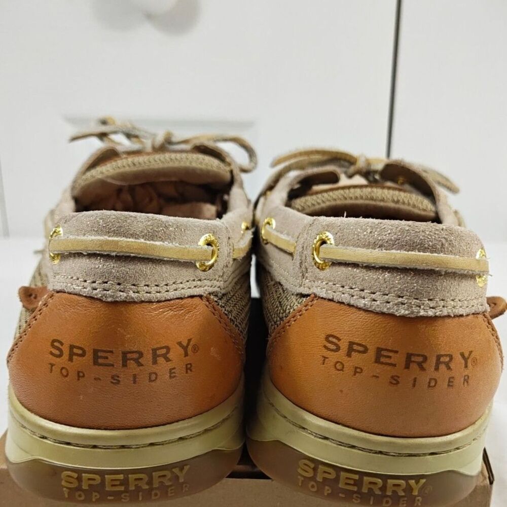Women's SPERRY Angelfish Cheetah Glittery Gold Slip-On Boat Shoes US Size 10 - Picture 7 of 8